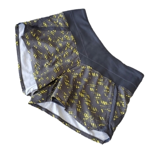RYU Blazing Yellow Women's Grey Stellar Athletic Running Shorts Stretch Sz Small - Picture 1 of 9